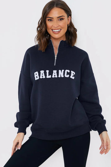 Balance Borg Embroidered Sweater